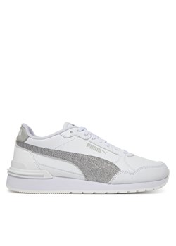 Sneakersy Puma St Runner V4 Sl Glitter Jr 401586 01 Biały ze sklepu eobuwie.pl w kategorii Buty sportowe dziecięce - zdjęcie 181282298