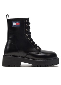 Trapery Tommy Jeans Urban Tommy Jeans Lace Up Boot EN0EN01995 Czarny ze sklepu eobuwie.pl w kategorii Workery damskie - zdjęcie 181282515