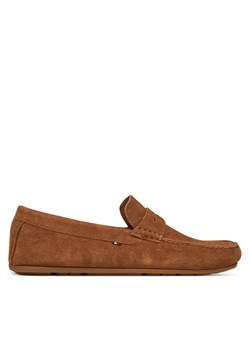 Mokasyny Tommy Hilfiger Casual Hilfiger Suede Driver FM0FM04998 Brązowy ze sklepu eobuwie.pl w kategorii Mokasyny męskie - zdjęcie 181282538