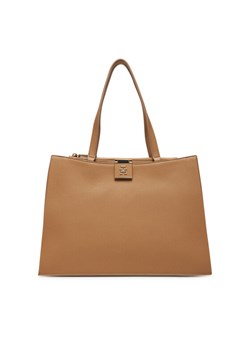 Torebka Tommy Hilfiger Th Her Tote AW0AW17191 Brązowy ze sklepu eobuwie.pl w kategorii Torby Shopper bag - zdjęcie 181283148