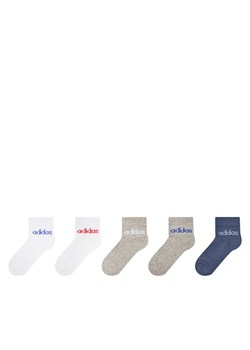 Zestaw 5 par wysokich skarpet dziecięcych adidas Linear IR8230 Kolorowy ze sklepu eobuwie.pl w kategorii Skarpetki dziecięce - zdjęcie 181283575