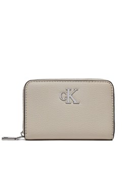 Mały Portfel Damski Calvin Klein Minimal Monogram Med Za K60K611500 Beżowy ze sklepu eobuwie.pl w kategorii Portfele damskie - zdjęcie 181284356