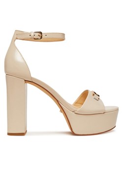 Sandały Guess FLJSET LEA03 Écru ze sklepu eobuwie.pl w kategorii Sandały damskie - zdjęcie 181284687