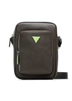 Saszetka Guess Certosa Saffiano Smart HMECSA P3263 Szary ze sklepu eobuwie.pl w kategorii Saszetki - zdjęcie 181285357
