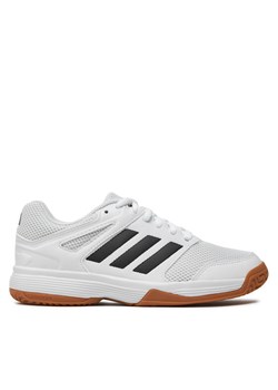 Buty halowe adidas Speedcourt Indoor Kids IE8034 Biały ze sklepu eobuwie.pl w kategorii Buty sportowe dziecięce - zdjęcie 181285615