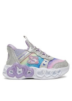 Sneakersy Skechers Infinite Heart Lights-Eternal Shimmer 303755N/SMLT Srebrny ze sklepu eobuwie.pl w kategorii Buty sportowe dziecięce - zdjęcie 181286457