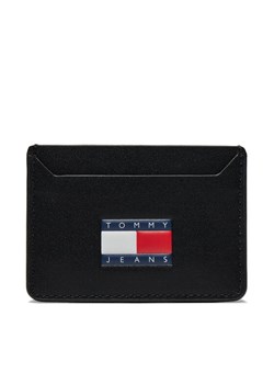 Etui na karty kredytowe Tommy Jeans Tjm Heritage Leather Cc Holder AM0AM12085 Czarny ze sklepu eobuwie.pl w kategorii Etui - zdjęcie 181286749