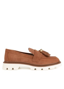 Loafersy Gino Rossi SIMON-115856. Brązowy ze sklepu eobuwie.pl w kategorii Lordsy damskie - zdjęcie 181287308