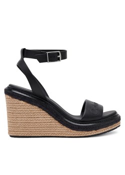 Espadryle Calvin Klein Wedge Sandal 70 - He HW0HW02376 Czarny ze sklepu eobuwie.pl w kategorii Espadryle damskie - zdjęcie 181287465