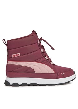 Śniegowce Puma Evolve Boot Jr 392644 04 Bordowy ze sklepu eobuwie.pl w kategorii Buty zimowe dziecięce - zdjęcie 181287596