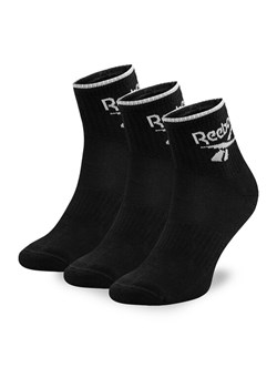 Zestaw 3 par wysokich skarpet unisex Reebok R0362-SS24 (3-pack) Czarny ze sklepu eobuwie.pl w kategorii Skarpetki męskie - zdjęcie 181287827