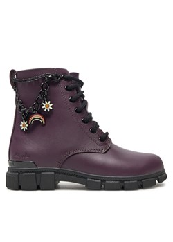 Kozaki Clarks Evyn Charm O. 26179029 Fioletowy ze sklepu eobuwie.pl w kategorii Buty zimowe dziecięce - zdjęcie 181288108
