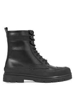 Kozaki Calvin Klein Lace Up Boot High HM0HM01213 Czarny ze sklepu eobuwie.pl w kategorii Buty zimowe męskie - zdjęcie 181288188