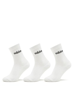 Skarpety wysokie unisex adidas Linear Crew Cushioned Socks 3 Pairs HT3455 Biały ze sklepu eobuwie.pl w kategorii Skarpetki damskie - zdjęcie 181288635
