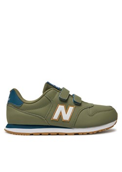 Sneakersy New Balance GV500FDD Zielony ze sklepu eobuwie.pl w kategorii Buty sportowe dziecięce - zdjęcie 181289265