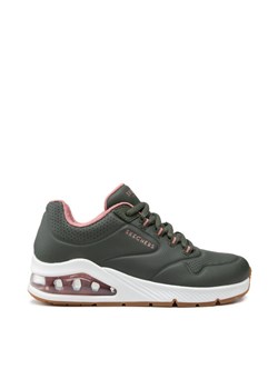 Sneakersy Skechers Uno 2 2nd Best 155542/OLV Zielony ze sklepu eobuwie.pl w kategorii Buty sportowe damskie - zdjęcie 181290047