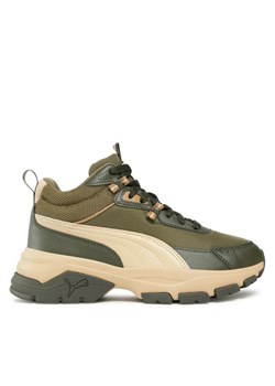 Sneakersy Puma Cassia Via Mid 391309 07 Khaki ze sklepu eobuwie.pl w kategorii Buty sportowe damskie - zdjęcie 181290807