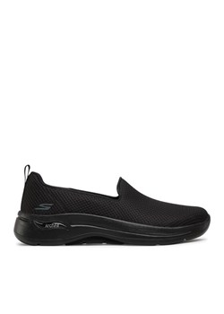 Półbuty Skechers Go Walk Arch Fit 124401/BBK Czarny ze sklepu eobuwie.pl w kategorii Półbuty damskie - zdjęcie 181291228