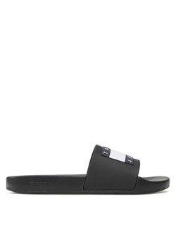 Klapki Tommy Jeans Pool Slide Ess EM0EM01191 Czarny ze sklepu eobuwie.pl w kategorii Klapki męskie - zdjęcie 181291289