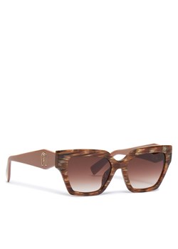 Okulary przeciwsłoneczne Furla WD00122 BX3774 3211S Brązowy ze sklepu eobuwie.pl w kategorii Okulary przeciwsłoneczne damskie - zdjęcie 181291299