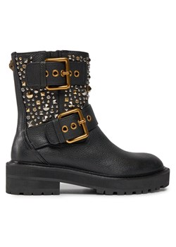 Botki Kurt Geiger 225-Hackney Biker Boot 546505109 Czarny ze sklepu eobuwie.pl w kategorii Botki - zdjęcie 181291679