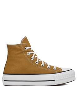 Trampki Converse Chuck Taylor All Star Lift Platform HI A07210C Brązowy ze sklepu eobuwie.pl w kategorii Trampki damskie - zdjęcie 181292129