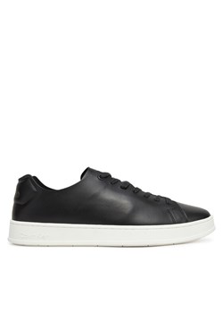 Sneakersy Calvin Klein Low Top Lace Up Unlined Lth HM0HM01885 Czarny ze sklepu eobuwie.pl w kategorii Buty sportowe męskie - zdjęcie 181292996
