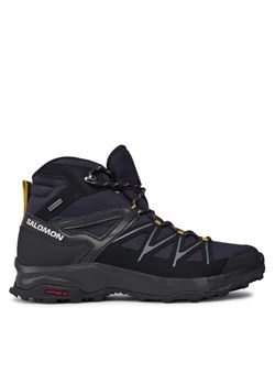 Trekkingi Salomon Daintree Mid Gtx GORE-TEX L41678400 Granatowy ze sklepu eobuwie.pl w kategorii Buty trekkingowe męskie - zdjęcie 181294967
