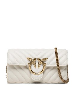 Torebka Pinko Love Mini Icon Wallet C PE 23 PLTT 100062 A0GK Écru ze sklepu eobuwie.pl w kategorii Kopertówki - zdjęcie 181295796