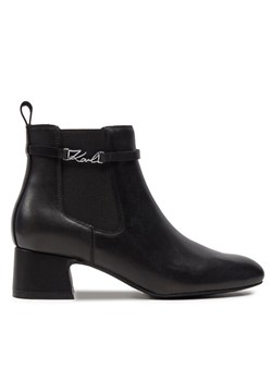 Botki KARL LAGERFELD Bonnie KL30344 Czarny ze sklepu eobuwie.pl w kategorii Botki - zdjęcie 181296429