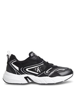Sneakersy Calvin Klein Jeans Retro Tennis Su-Mesh YM0YM00589 Czarny ze sklepu eobuwie.pl w kategorii Buty sportowe męskie - zdjęcie 181296457