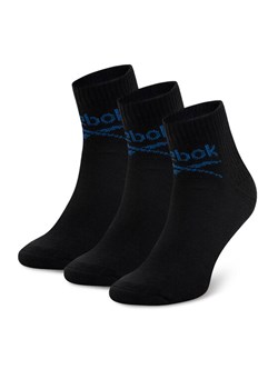 Zestaw 3 par wysokich skarpet unisex Reebok R0255-SS24 (3-pack) Czarny ze sklepu eobuwie.pl w kategorii Skarpetki męskie - zdjęcie 181297069
