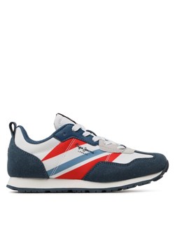 Sneakersy Pepe Jeans Foster Boy Print PBS30554 Niebieski ze sklepu eobuwie.pl w kategorii Buty sportowe dziecięce - zdjęcie 181297246
