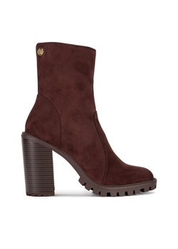 Botki Nine West WFA2947-1 Brązowy ze sklepu eobuwie.pl w kategorii Botki - zdjęcie 181297435