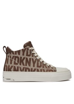 Trampki DKNY Yaser K1491518 Beżowy ze sklepu eobuwie.pl w kategorii Trampki damskie - zdjęcie 181297465