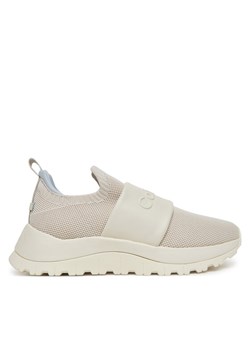 Sneakersy Calvin Klein Runner Slip On - He Nappa HW0HW02415 Écru ze sklepu eobuwie.pl w kategorii Buty sportowe damskie - zdjęcie 181297735