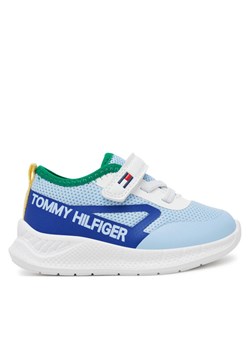 Sneakersy Tommy Hilfiger Low Cut Lace-Up/Velcro Sneaker T1B9-33868-1756 M Błękitny ze sklepu eobuwie.pl w kategorii Buty sportowe dziecięce - zdjęcie 181297805