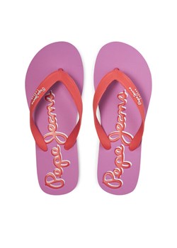 Japonki Pepe Jeans Bay Beach Brand W PLS70157 Czerwony ze sklepu eobuwie.pl w kategorii Klapki damskie - zdjęcie 181298458