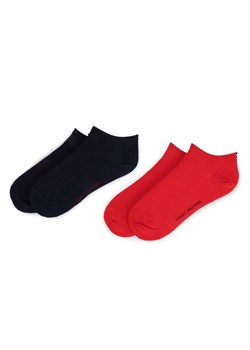 Zestaw 2 par niskich skarpet damskich Tommy Hilfiger 343024001 Czerwony ze sklepu eobuwie.pl w kategorii Skarpetki damskie - zdjęcie 181298619