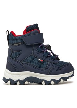 Śniegowce Tommy Hilfiger Fur Boot T1X5-33710-1492 M Granatowy ze sklepu eobuwie.pl w kategorii Buty zimowe dziecięce - zdjęcie 181299075