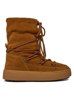 Śniegowce Moon Boot Ltrack Suede 24501100001 Brązowy ze sklepu eobuwie.pl w kategorii Śniegowce damskie - zdjęcie 181299159