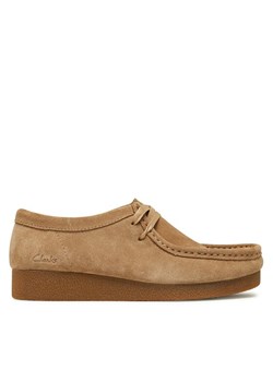 Półbuty Clarks WallabeeEvoSh 261747474 Beżowy ze sklepu eobuwie.pl w kategorii Półbuty damskie - zdjęcie 181299179