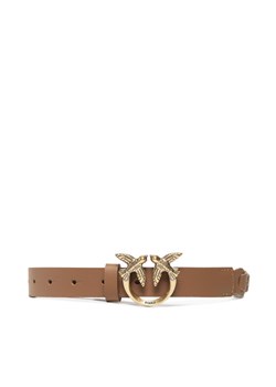 Pasek Damski Pinko Love Duble Belt H2 20221 PLT01 1H2114.Y7SP Brązowy ze sklepu eobuwie.pl w kategorii Paski damskie - zdjęcie 181299365