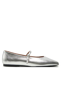Baleriny Calvin Klein Mary Jane Ballerina - Met HW0HW02269 Srebrny ze sklepu eobuwie.pl w kategorii Balerinki - zdjęcie 181300026