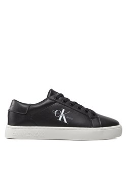 Sneakersy Calvin Klein Jeans Classic Cupsole Laceup Low Lth YM0YM00491 Czarny ze sklepu eobuwie.pl w kategorii Trampki męskie - zdjęcie 181300539