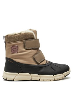Śniegowce Geox J Flexyper Girl B Ab J46APC 054FU C0533 S Beżowy ze sklepu eobuwie.pl w kategorii Buty zimowe dziecięce - zdjęcie 181300749