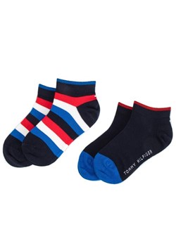 Zestaw 2 par wysokich skarpet dziecięcych Tommy Hilfiger 354010001 Granatowy ze sklepu eobuwie.pl w kategorii Skarpetki dziecięce - zdjęcie 181300839