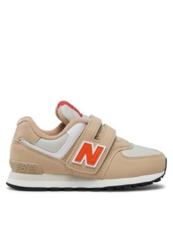 Sneakersy New Balance PV574HBO Beżowy ze sklepu eobuwie.pl w kategorii Buty sportowe dziecięce - zdjęcie 181301196