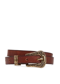 Pasek Damski ONLY Onlty Slim Leather Wester Jeans Belt Acc 15338269 Brązowy ze sklepu eobuwie.pl w kategorii Paski damskie - zdjęcie 181301505