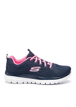 Sneakersy Skechers Get Connected 12615/NVHP Granatowy ze sklepu eobuwie.pl w kategorii Buty sportowe damskie - zdjęcie 181302896